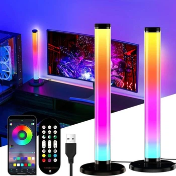 Світлодіодні панелі RGB, 24см, 2шт, + пульт, від USB/RGB настільна лампа/РГБ лампа/RGB світильник