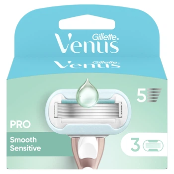 Сменные картриджи для бритья (Лезвия) женские Venus Pro Smooth Sensitive 3 шт (8700216968928)