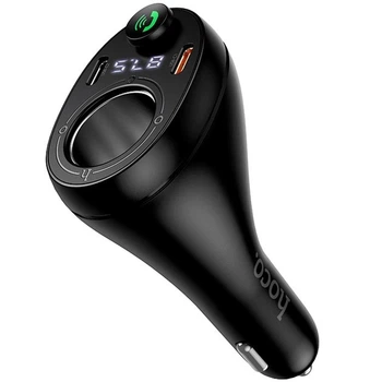 FM трансмиттер MP3 с зарядным устройством для авто 3.0A 2 порта PD35W Bluetooth 5.4 Hoco E88 для воспроизведения музыки