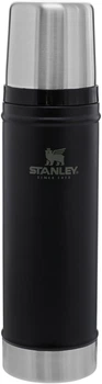 Термос питний Stanley Legendary Classic 0,59л, гаряче 18год, холодне 20год, чорна матова термокружка 590мл, 10-11345-019-black