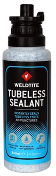 Герметик Weldtite 03063 Tubeless Sealant with Rubber Shred, для безкамерних шин, латексний, 240мл