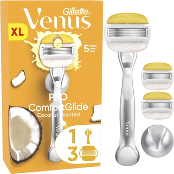 Станок для гоління жіночий (бритва) Venus Pro ComfortGlide Coconut з 3 змінними картриджами (8700216970105)