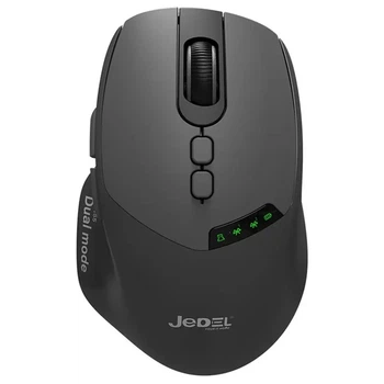 Миша Wireless Jedel WD155 Бездротова оптична дворежимна Bluetooth 5.0+2.4G 2000DPI світлодіодна індикація для ПК, Mac, ноутбуків Чорний