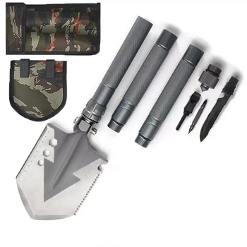 Багатофункціональна лопата для виживання HX Outdoors з вбудованим компасом, кресалом, ножем, та іншими корисними речами (5024770)