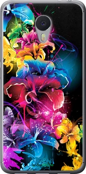 Чехол на Meizu M3 Note Абстрактные цветы "511t-256-70447"