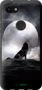 Чехол на Google Pixel 3a Воющий волк "934b-1700-70447"