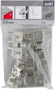 Меблеві петлі Blum 3.5 см 107 градусів нікель 2 шт. (4032526794626)