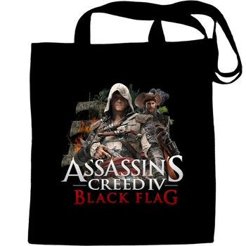 Еко-Сумка для шопінгу Assassins creed black flag Чорний