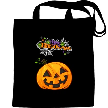 Еко-Сумка для шопінгу Halloween гарбуз Чорний