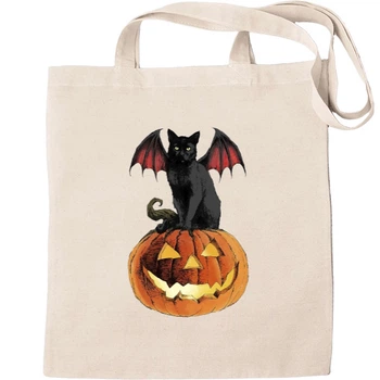Еко-Сумка для шопінгу Halloween cat Бежевий