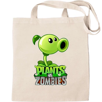 Еко-Сумка для шопінгу Plants vs zombies Бежевий