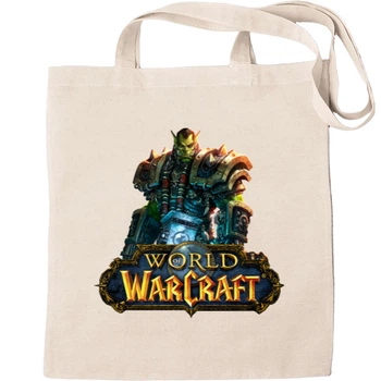 Еко-Сумка для шопінгу World of warcraft герой 2 Бежевий