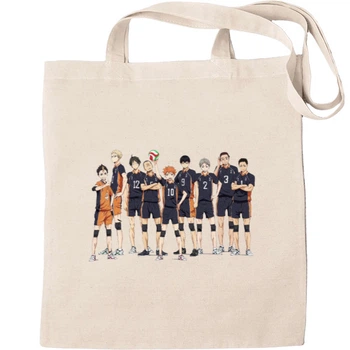 Еко-Сумка для шопінгу Haikyuu team Бежевий