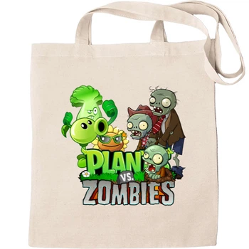 Еко-Сумка для шопінгу Plants vs zombies 5 Бежевий