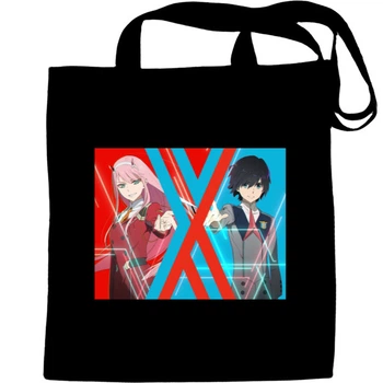 Еко-Сумка для шопінгу милый во франксе / darling in the franxx 4 Чорний