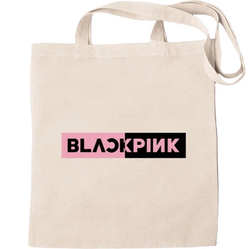 Еко-Сумка для шопінгу Blackpink logo 2 Бежевий