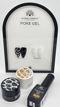 Професійний гель для креативного нейл-арту Glabal Fashion Poke & Hole Gel чорний