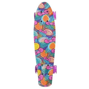 Скейт Penny Board Profi МS 0749-13 колеса с подсветкой 56×14 см Violet-orange