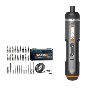 Електровикрутка Worx WX242, викрутка акумуляторна з набором біт в кейсі