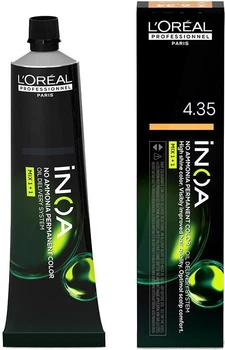 Farba do włosów L'Oreal Professionnel Inoa Permanent Color bez amoniaku 4.35 60 g (3474637129712)