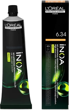 Farba do włosów L'Oreal Professionnel Inoa Permanent Color bez amoniaku 6.34 60 g (3474637129200)