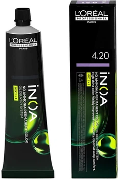 Farba do włosów L'Oreal Professionnel Inoa Permanent Color bez amoniaku 4.20 60 g (3474637129972)