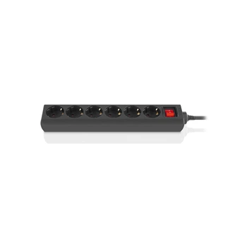 Мережевий фільтр живлення REAL-EL RS-6 Protect M 5m, black (EL122300036)