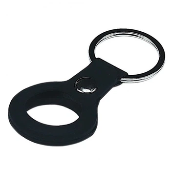 Чехол для Apple AirTag - Silicone Key Ring (Black) HC [57206]