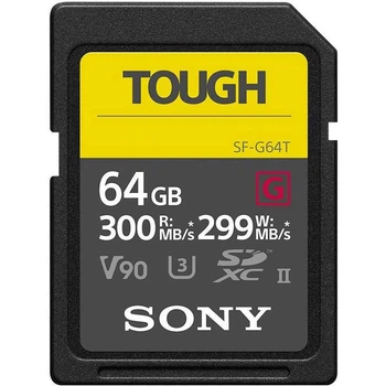 Карта памяти Sony SDXC Tough G 64GB UHS-II U3 V90 R300/W299Mb/s (SF64TG) [100453]