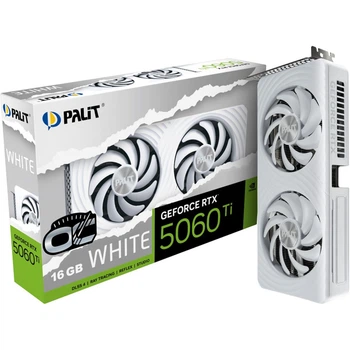Видеокарта Palit GeForce RTX 5060 Ti 16GB White OC (NE7506TU19T1-GB2061M) UA [154535]