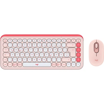 Комплект (клавиатура и мышь) Logitech POP Icon Combo Bluetooth UA Rose (920-013142) [121100]
