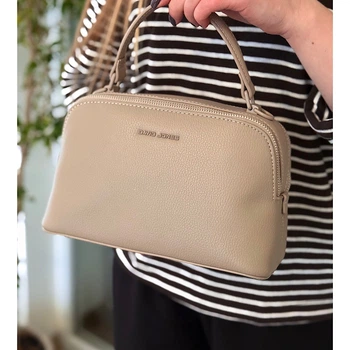 Сумка жіноча крос боді з еко шкіри David Jones 29083 теплий беж