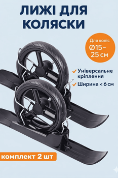 Лижі SkiKid для дитячої коляски для зими на колеса універсальні 2 шт.