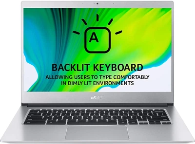 Сенсорный ноутбук 14" Acer Chromebook 514 (CB514-1HT-P6FG) Intel N4200 RAM 4GB eMMC 128GB 12 часов батарея Chrome OS Алюминиевый корпус