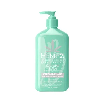 Увлажняющее молочко для тела огурец алоэ церамиды + В3 Cucumber Aloe Herbal Body Moisturizer Hempz 500 мл