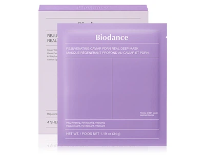 Омолаживающая гидрогелевая маска для лица с экстрактом икры Biodance Rejuvenating Caviar PDRN Real Deep Mask, 4шт (8809891184613)