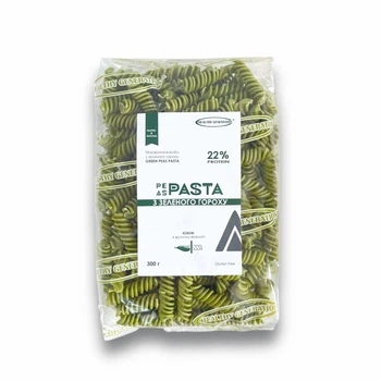 Макаронні вироби без глютену LEntil PASTA з зеленого гороху "Fusilli" спіраль 300 г