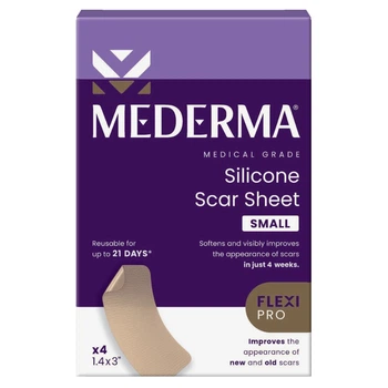 Пластыри для коррекции шрамов Mederma Silicone Small 4 штуки 3,5 х 7,6 см