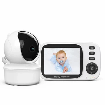 Видеоняня цифровая Baby Monitor MC632-A Pro поворотная камера 360° с монитором 3.2 дюйма, ночное видение, двусторонняя связь, видеонаблюдение и датчик движения Радионяня для малышей с микрофоном