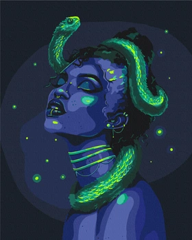 Картина по номерам BrushMe "Твоя неоновая змея © Соломия Ковальчук" 40х50см BS54459
