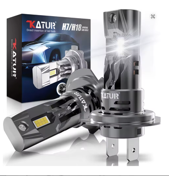 LED лампы H7 100W 6000K CSP 18000 лм, Canbus, с кулером, 12–16V, комплект 2 шт