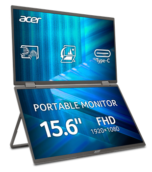 Монiтор 15.6" Dual Portable PD163QTbmiuux (UM.ZP3EE.011) Black Acer (teh0022252)