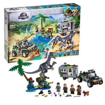 Конструктор Jurassic World Поединок с бариониксом: охота на сокровища 458 деталей Парк Юрского периода