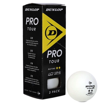 Набор мячей для настольного тенниса 3шт пластик DUNLOP PRO TOUR цвет белый DL679348