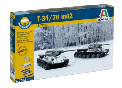 Збірна модель 1:72 комплект з двох моделей танк T34/76 m42 Italeri 7523
