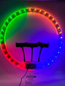 Кільцева LED лампа 56 см RGB для фото та відео зйомки з пультом керування та 480 світлодіодів