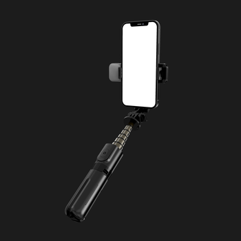 Селфи-палка L10 беспроводная с штативом для смартфонов алюминий черная для фото и видео съемки