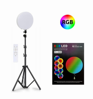 Лампа RGB LED CS-2600 круглая с дистанционным управлением для дома и мероприятий с изменением цвета и яркости