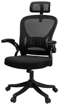 Крісло офісне ергономічне Deli 4505 Executive chair з 2D-підголівником Чорне (6941798404431)