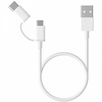 Кабель Xiaomi ZMi 2in1 USB Micro/Type-C 30сm White